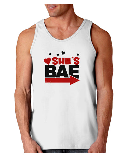 She's BAE - Right Arrow Loose Tank Top-Loose Tank Top-TooLoud-White-Small-Davson Sales