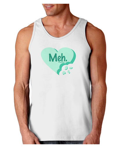 Meh Candy Heart Green - Valentines Day Loose Tank Top by TooLoud-Loose Tank Top-TooLoud-White-Small-Davson Sales