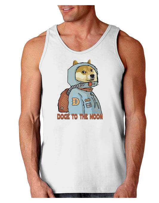 Doge to the Moon Loose Tank Top-Mens-LooseTanktops-TooLoud-White-Small-Davson Sales