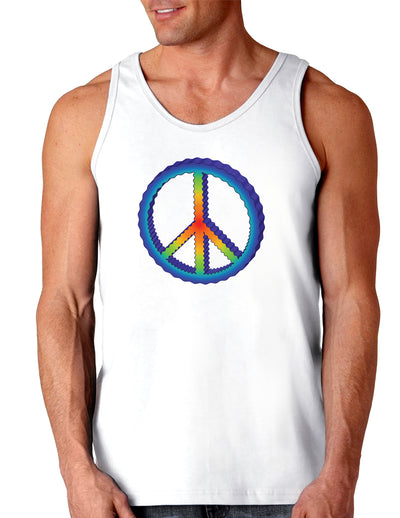 Rainbow Peace Loose Tank Top-Loose Tank Top-TooLoud-White-Small-Davson Sales