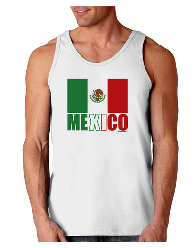 Mexican Flag - Mexico Text Loose Tank Top by TooLoud-Loose Tank Top-TooLoud-White-Small-Davson Sales