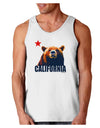 California Republic Design - Grizzly Bear and Star Loose Tank Top by TooLoud-Loose Tank Top-TooLoud-White-Small-Davson Sales