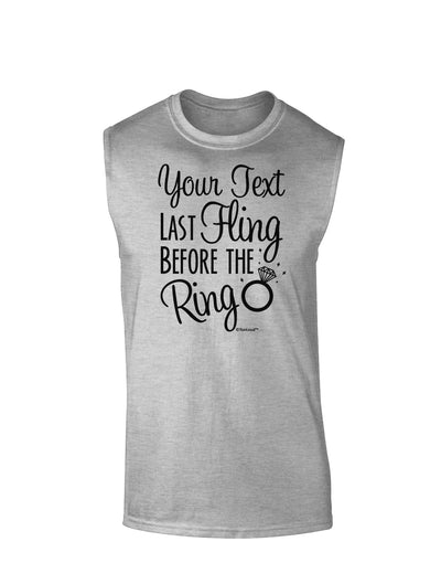Personalized Bachelorette Party - Last Fling Before the Ring Muscle Shirt-TooLoud-AshGray-Small-Davson Sales
