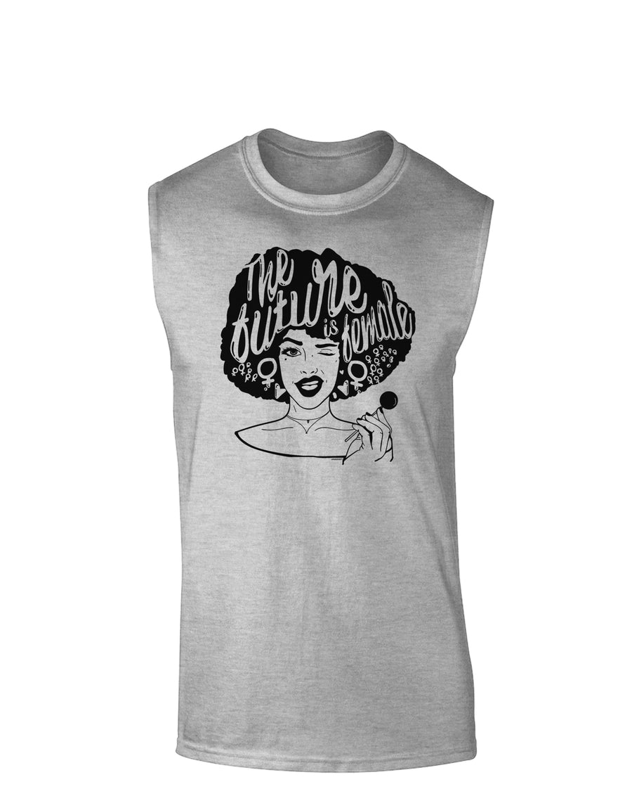 TooLoud The Future Is Female Muscle Shirt-Muscle Shirts-TooLoud-White-Small-Davson Sales