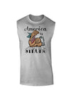 America is Strong We will Overcome This Muscle Shirt-Muscle Shirts-TooLoud-AshGray-Small-Davson Sales