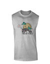 TooLoud Pugs and Kisses Muscle Shirt-Muscle Shirts-TooLoud-AshGray-Small-Davson Sales