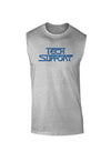 Tech Support Logo Muscle Shirt-TooLoud-AshGray-Small-Davson Sales