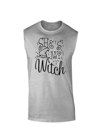 She's My Witch Muscle Shirt-Muscle Shirts-TooLoud-AshGray-Small-Davson Sales