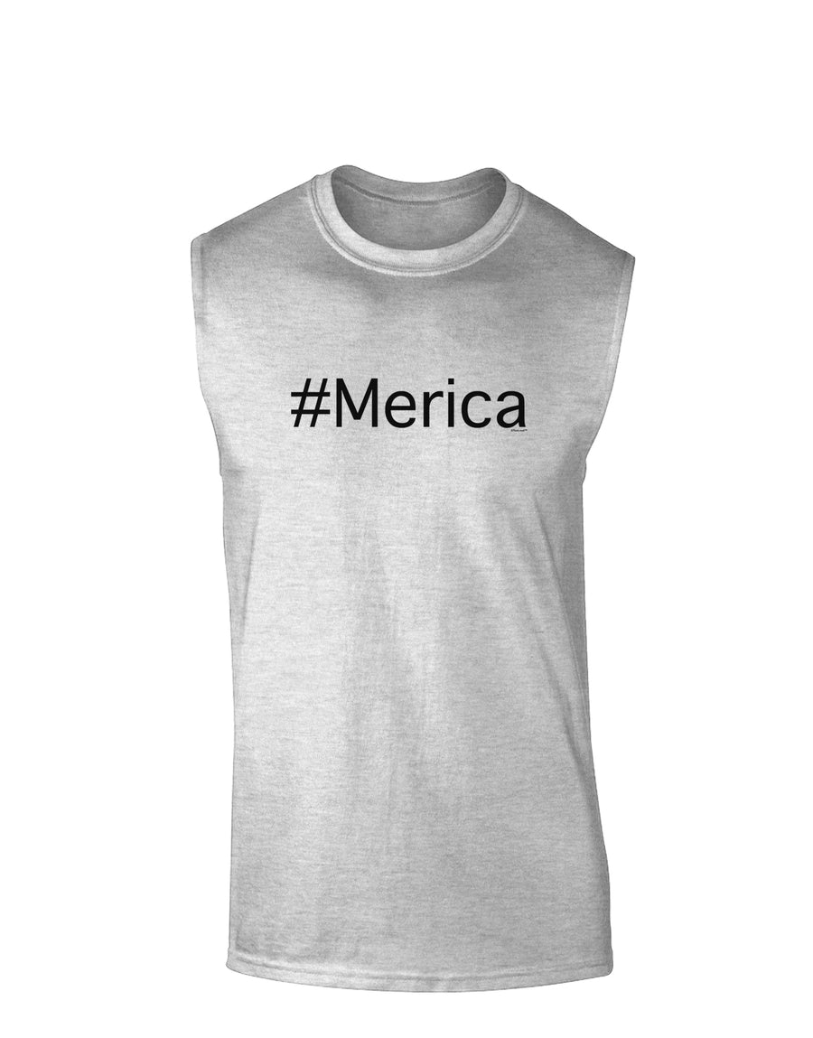 #Merica Muscle Shirt-TooLoud-White-Small-Davson Sales
