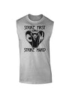 Strike First Strike Hard Cobra Muscle Shirt-Muscle Shirts-TooLoud-AshGray-Small-Davson Sales