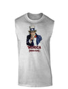 Uncle Sam Merica Muscle Shirt-TooLoud-AshGray-Small-Davson Sales