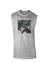 White Wolf Face Muscle Shirt-TooLoud-AshGray-Small-Davson Sales