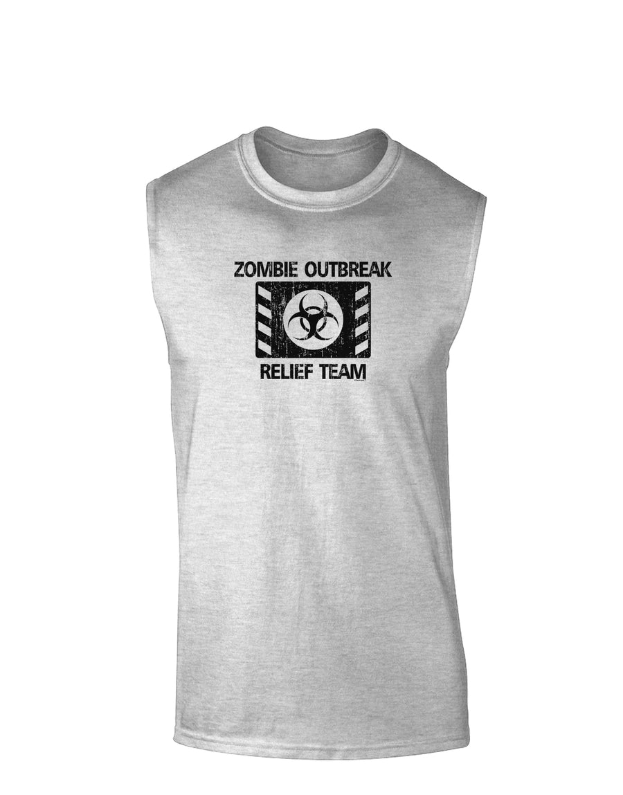 Zombie Outbreak Relief Team Biohazard Muscle Shirt-TooLoud-White-Small-Davson Sales