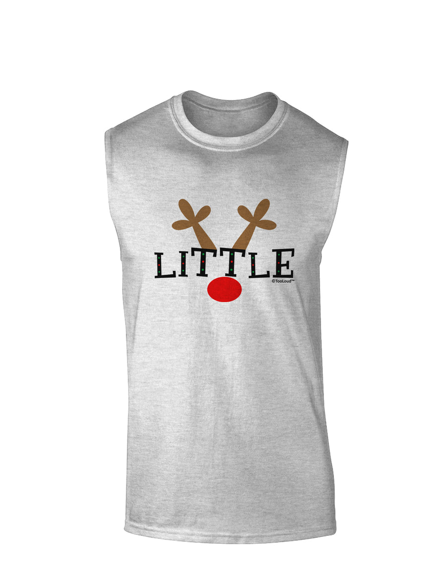 Matching Family Christmas Design - Reindeer - Little Muscle Shirt by TooLoud-TooLoud-White-Small-Davson Sales