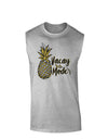 Vacay Mode Pinapple Muscle Shirt-Muscle Shirts-TooLoud-AshGray-Small-Davson Sales