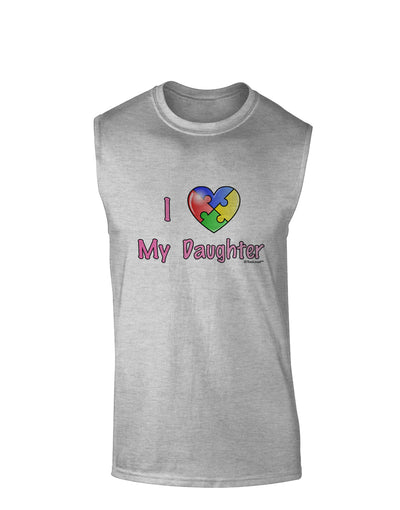 I Heart My Daughter - Autism Awareness Muscle Shirt by TooLoud-TooLoud-AshGray-Small-Davson Sales
