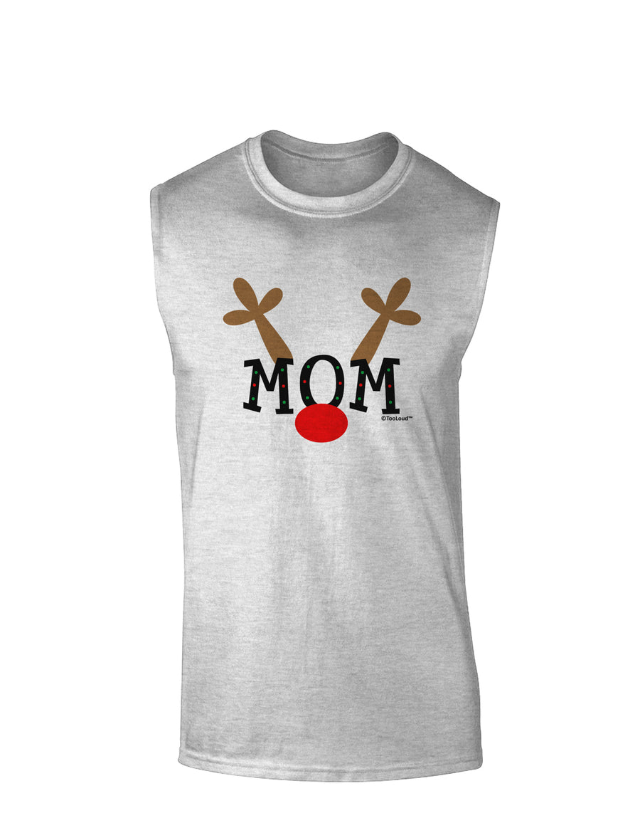 Matching Family Christmas Design - Reindeer - Mom Muscle Shirt by TooLoud-TooLoud-White-Small-Davson Sales
