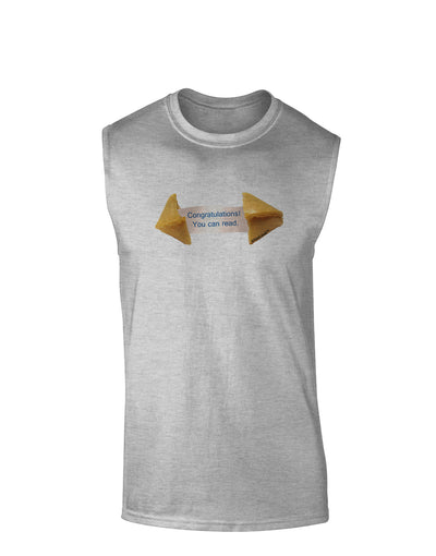 Sarcastic Fortune Cookie Muscle Shirt-TooLoud-AshGray-Small-Davson Sales