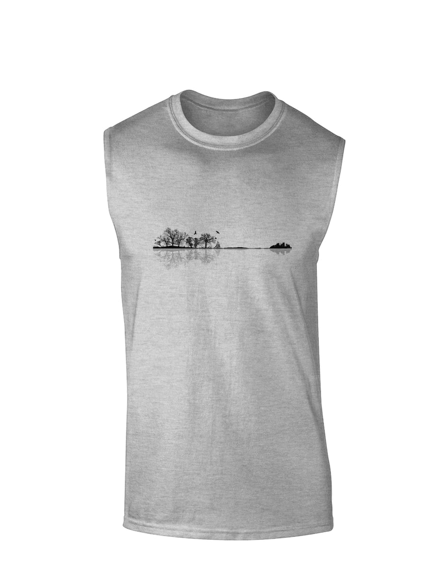 Nature's Harmony Guitar Muscle Shirt by TooLoud-Clothing-TooLoud-White-Small-Davson Sales
