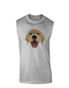 Cute Golden Retriever Puppy Face Muscle Shirt