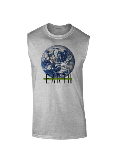 Planet Earth Text Muscle Shirt