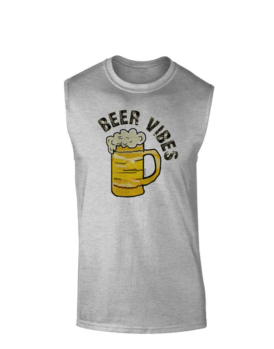 Beer Vibes Muscle Shirt-Muscle Shirts-TooLoud-AshGray-Small-Davson Sales