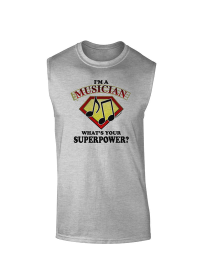 Musician - Superpower Muscle Shirt-TooLoud-AshGray-Small-Davson Sales