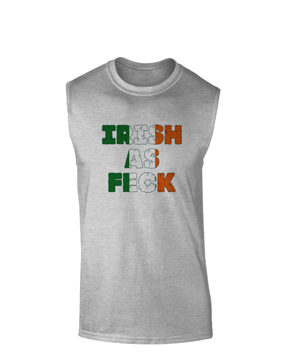 Irish As Feck Funny Muscle Shirt by TooLoud-TooLoud-AshGray-Small-Davson Sales