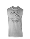 Personalized Mrs and Mrs Lesbian Wedding - Name- Established -Date- Design Muscle Shirt-TooLoud-AshGray-Small-Davson Sales