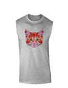 Geometric Kitty Red Muscle Shirt-TooLoud-AshGray-Small-Davson Sales