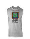 Pixel Irish Charm Item Muscle Shirt-TooLoud-AshGray-Small-Davson Sales