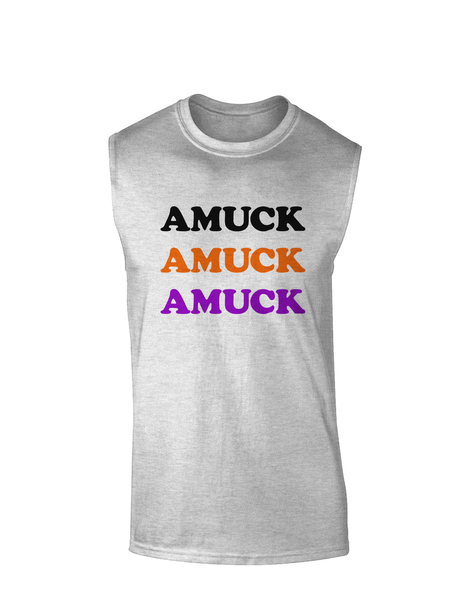 Amuck Amuck Amuck Halloween Muscle Shirt-TooLoud-White-Small-Davson Sales