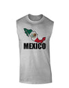 Mexico Outline - Mexican Flag - Mexico Text Muscle Shirt by TooLoud-TooLoud-AshGray-Small-Davson Sales