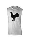 Rooster Silhouette Design Muscle Shirt-TooLoud-AshGray-Small-Davson Sales