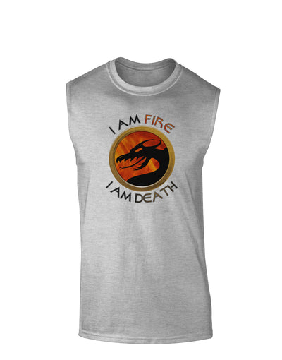 I Am Fire I Am Death Muscle Shirt by TooLoud-Muscle Shirt-TooLoud-AshGray-Small-Davson Sales