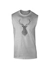 Majestic Stag Distressed Muscle Shirt-TooLoud-AshGray-Small-Davson Sales