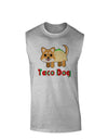 Cute Taco Dog Text Muscle Shirt-TooLoud-AshGray-Small-Davson Sales
