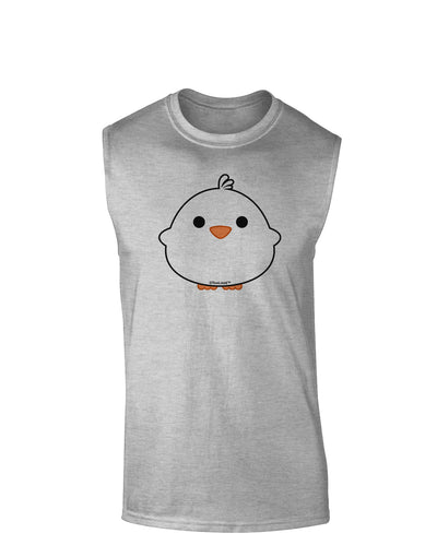 Cute Little Chick - White Muscle Shirt by TooLoud-TooLoud-AshGray-Small-Davson Sales