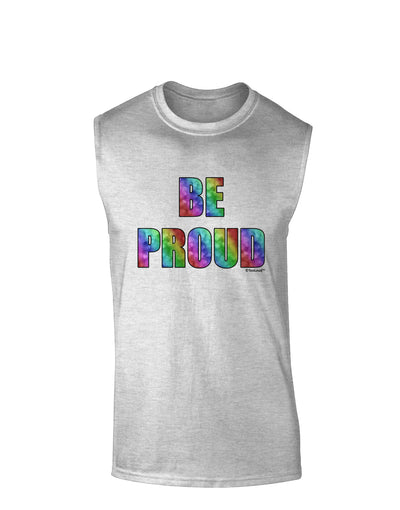 Be Proud Gay Pride - Rainbow Hearts Muscle Shirt by TooLoud-TooLoud-AshGray-Small-Davson Sales
