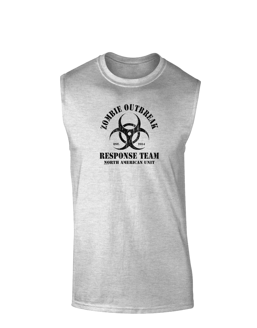Zombie Outbreak Response Team Biohazard Muscle Shirt-TooLoud-White-Small-Davson Sales