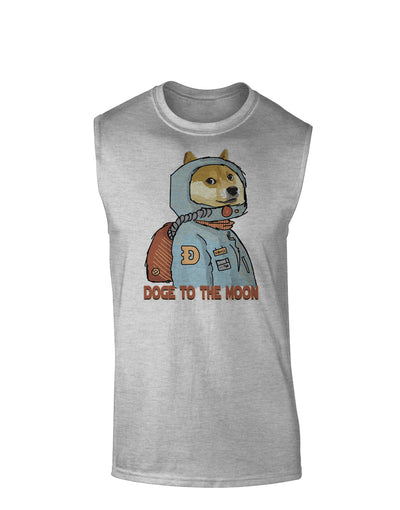 Doge to the Moon Muscle Shirt-Muscle Shirts-TooLoud-AshGray-Small-Davson Sales