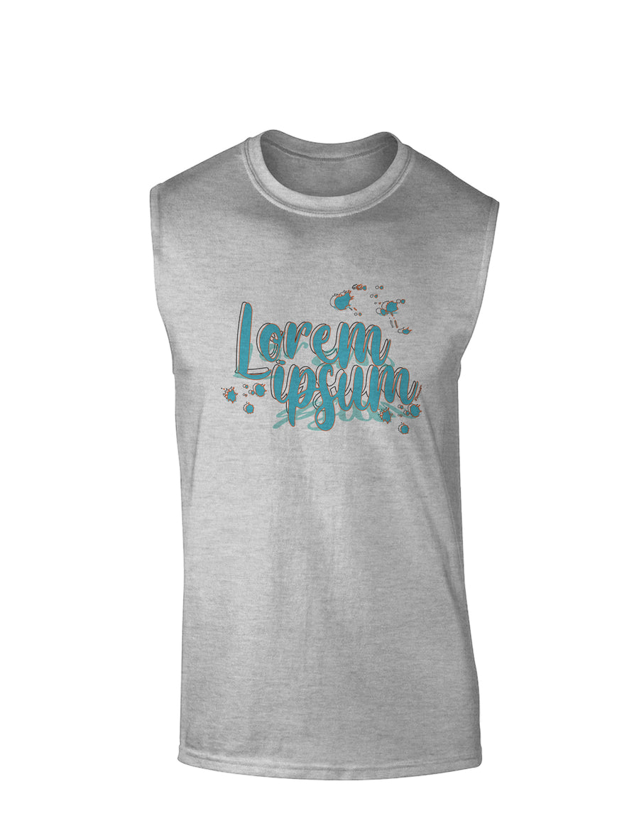 TooLoud Lorem Ipsum Muscle Shirt-Muscle Shirts-TooLoud-White-Small-Davson Sales