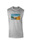 Castlewood Canyon Watercolor Muscle Shirt-TooLoud-AshGray-Small-Davson Sales