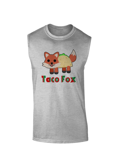 Cute Taco Fox Text Muscle Shirt