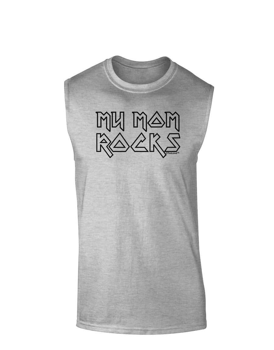 My Mom Rocks - Mother's Day Muscle Shirt-TooLoud-White-Small-Davson Sales