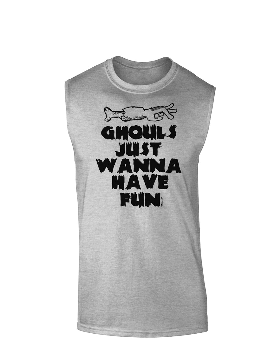 Ghouls Just Wanna Have Fun Muscle Shirt-Muscle Shirts-TooLoud-White-Small-Davson Sales