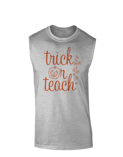 Trick or Teach Muscle Shirt-Muscle Shirts-TooLoud-AshGray-Small-Davson Sales