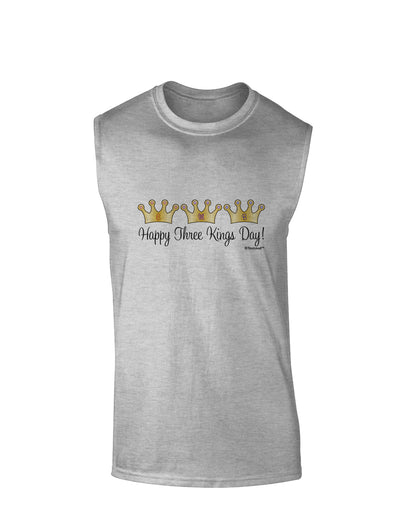 Happy Three Kings Day - 3 Crowns Muscle Shirt by TooLoud-TooLoud-AshGray-Small-Davson Sales