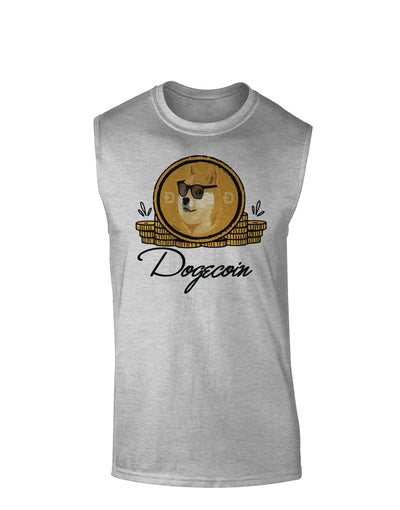 Doge Coins Muscle Shirt-Muscle Shirts-TooLoud-AshGray-Small-Davson Sales