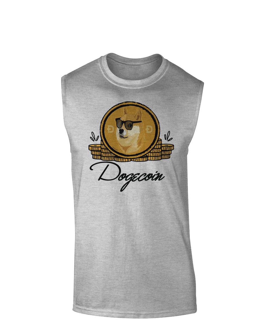 Doge Coins Muscle Shirt White 2XL Tooloud